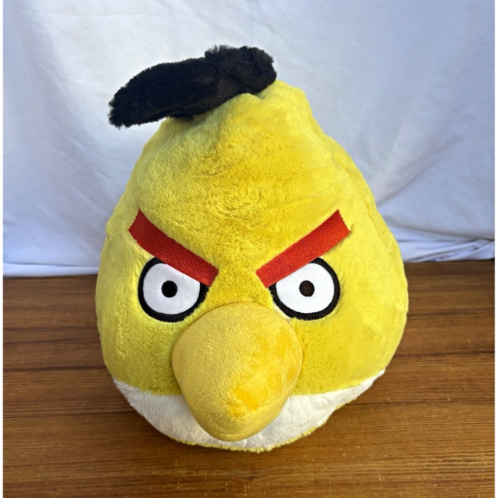 Large 10" Commonwealth Angry Birds Chuck Yellow Bird Plush No Sound